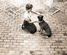 Jackie grooming Gaullie.