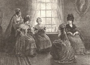 Valley Forge: Martha Washington did the sewing, but not the washing. And she organized wealthy Philadelphia women into committees to raise funds for troop supplies and sew needed blankets, clothes and footware.