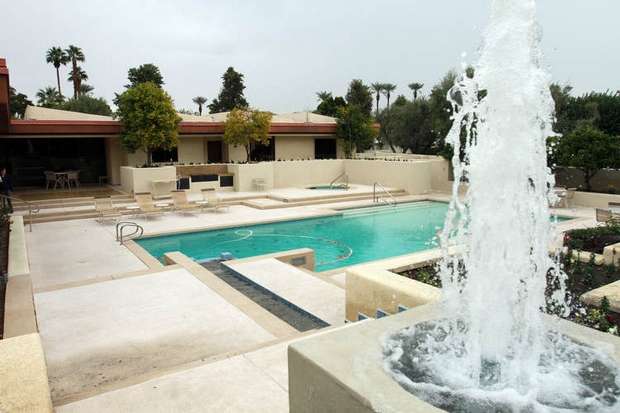Former President Ford's pool at his Rancho Mirage, California home, where he swam twice daily well into his 90s.