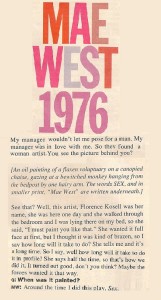 Mae West Nude, Getting Naked, Fighting Father Time…and Living - Carl