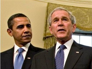 Obama and Bush: neither spared.