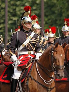 The French Republican Guard parade in Paris for Bastille Day 2007.