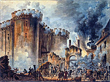 The storming of the Bastille, July `4, 1789.
