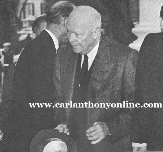 Eisenhower arrives at the White House. Eisenhower arrives at the White House.
