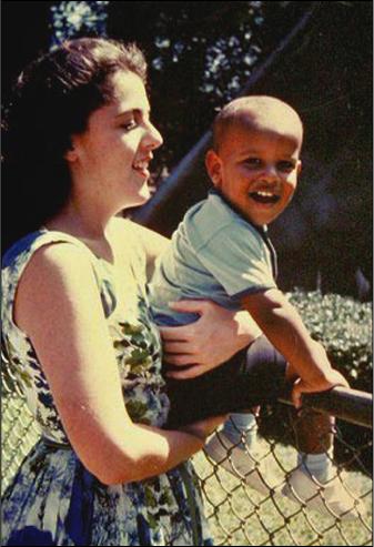 Obama in 1963 with his mother, was two years old. Obama in 1963 with his mother, was two years old.