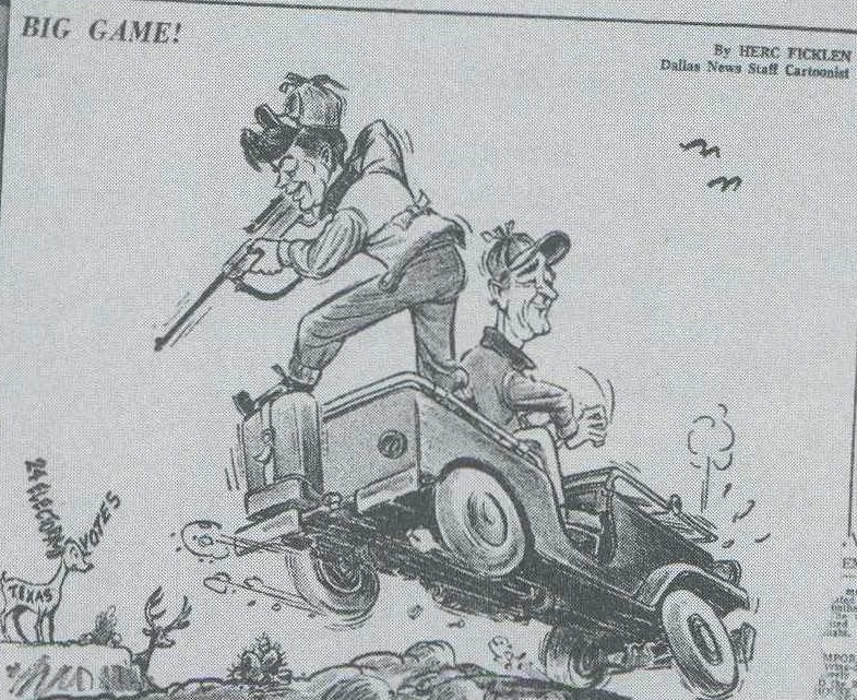 The Dallas Morning News editorial cartoon which appeared the day the Kennedys arrived in Texas, ironically (www.hailofbullets11221963.blogspot.com)