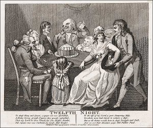 A depiction of Twelfth Night partying in Old Virginia, no indication of which night,