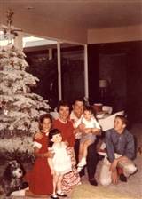 The Reagans at home during Christmas.