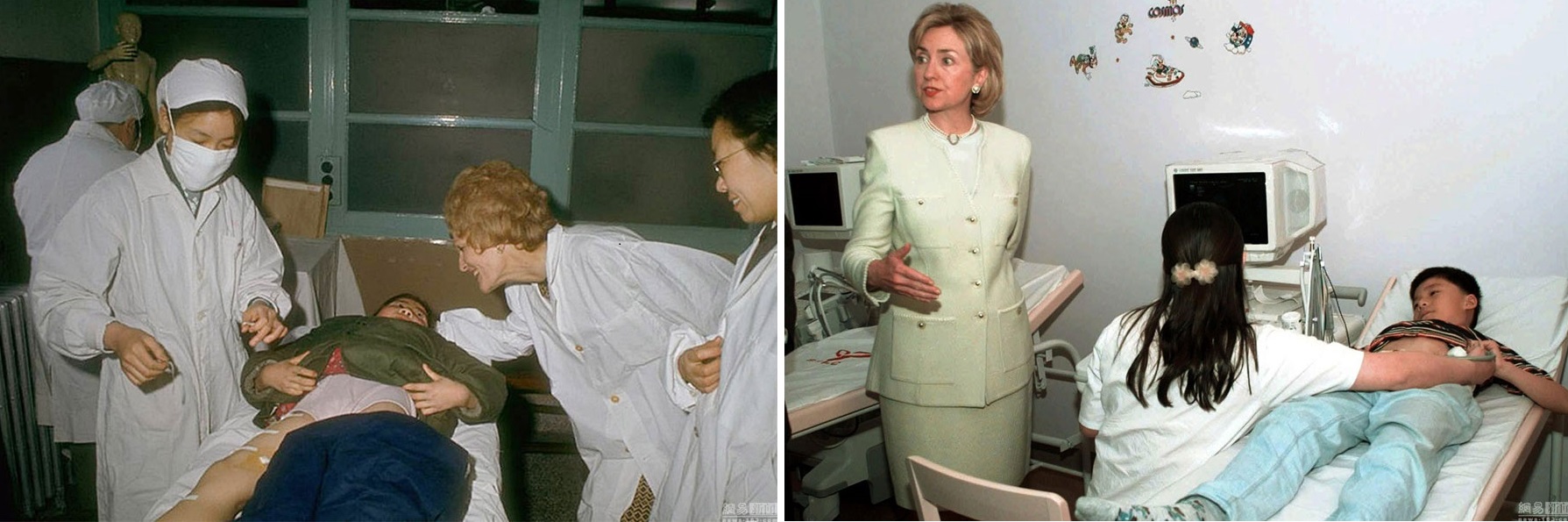 China's modernization is exemplified in images of Pat Nixon's visit to a children's hospital there in 1972, and one made by Hillary Clinton there in 1998. (english.cri.cn)