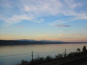 The Hudson River pictured from the Rhinecliff Railroad depot. (photo by Carl Anthony)