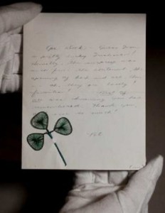 Before marrying Pat Ryan wrote a love letter to Richard Nixon on stationery with a shamrock, proud of her Irish heritage.