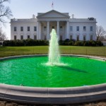 St. Patrick's Day White House fountain, 2011.