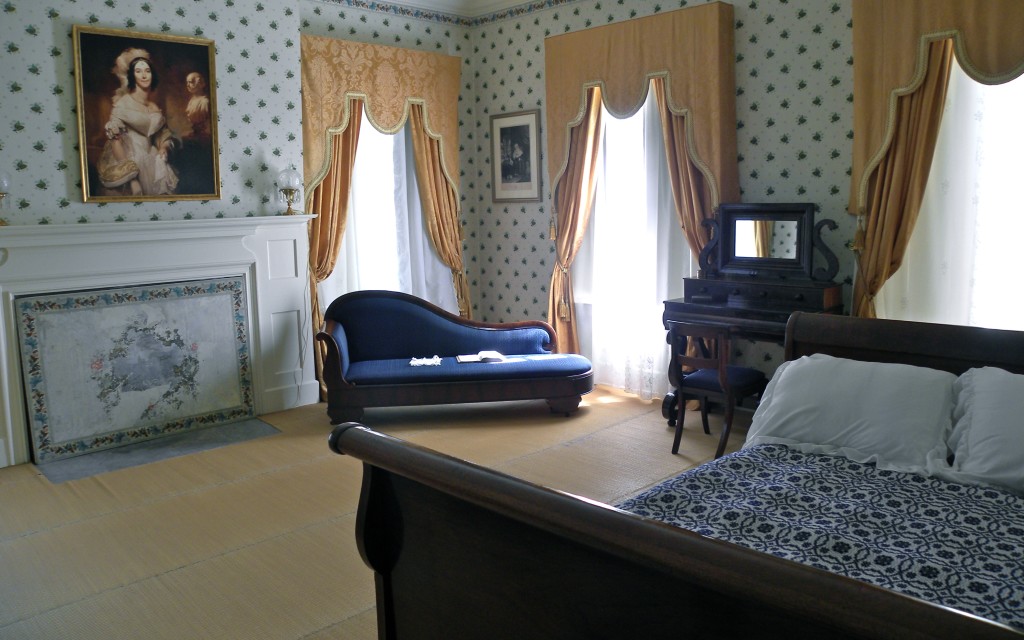 Angelica Van Buren's bedroom at the Hudson River Valley home of her widowed father-in-law, for whom she served as First Lady.