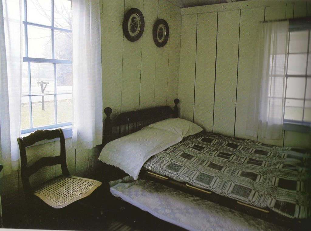 While Herbert Hoover's parents slept in the bed, the adolescent future President slept in the trundle bed beneath them; it was a humble beginning for a later millionaire and global humanitarian. While Herbert Hoover's parents slept in the bed, the adolescent future President slept in the trundle bed beneath them; it was a humble beginning for a later millionaire and global humanitarian.