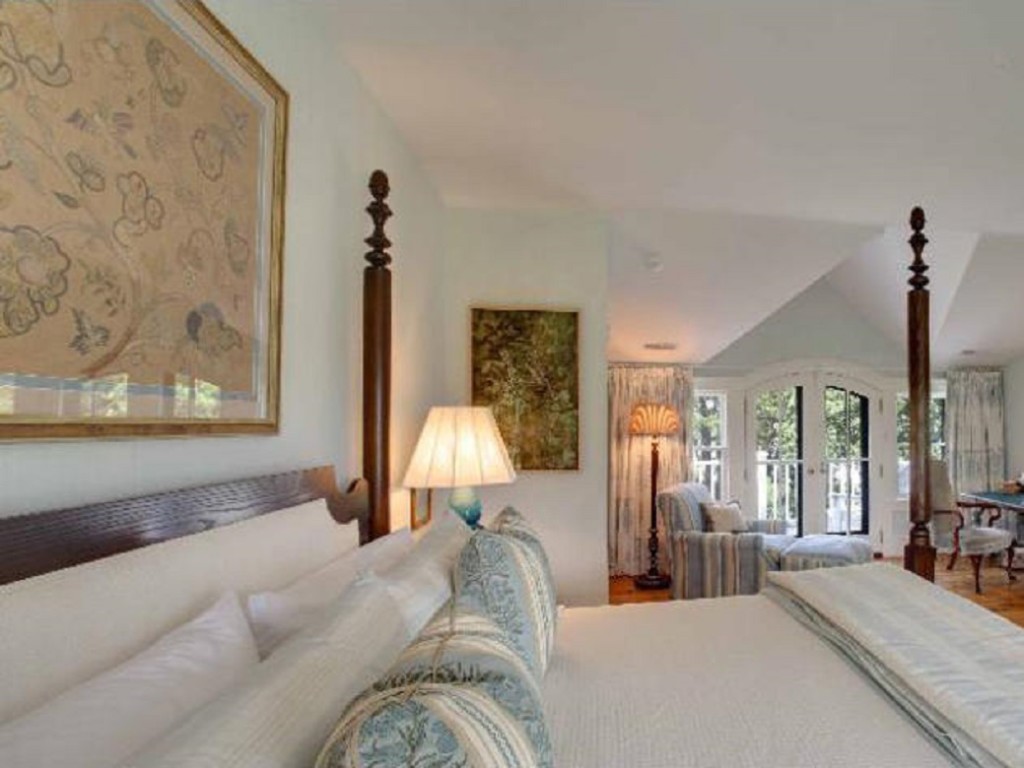The bedroom used by the President and Mrs. Obama in a Martha's Vineyard home they used during one of their summer vacations there. (cdn.frontdoor.com)