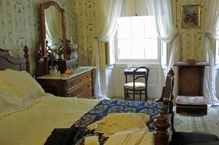 Harriet Lane's bedroom at the Wheatland estate of her bachelor uncle, for whom she served as First Lady.