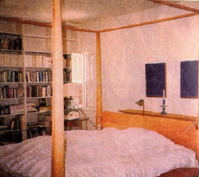 The bedroom of Jacqueline Kennedy Onassis in her Martha's Vineyard home.