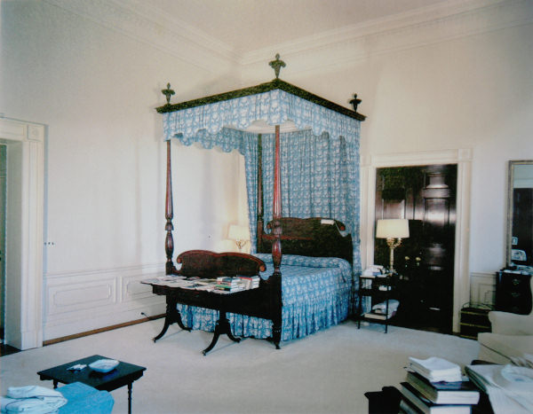 Although he shared the large connecting bedroom with his wife, President Kennedy also kept his own bedroom in the White House as did Presidents from Hoover to Nixon.