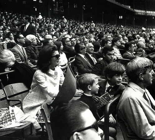 Jackie and John opening day Yankee Stadium April 14 1967 Jackie and John opening day Yankee Stadium April 14 1967