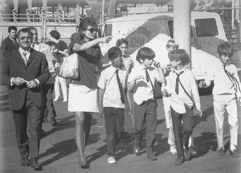 Playing chaperone mom, Jackie took John and some of his school chums for a day of fun at Palisades Amusement Park in New Jersey, 1969. Playing chaperone mom, Jackie took John and some of his school chums for a day of fun at Palisades Amusement Park in New Jersey, 1969.