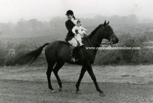 The First Lady took her son riding early on in life but he never took to it as she did. The First Lady took her son riding early on in life but he never took to it as she did.