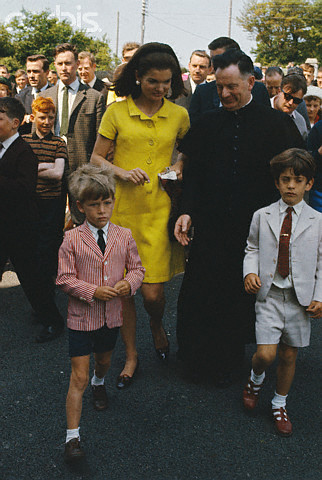 Jackie kept her eye on John in Ireland, 1967. Jackie and John in Ireland, 1967.
