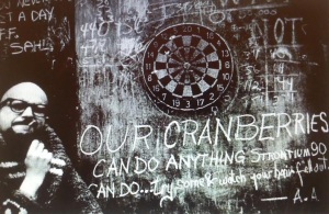 A Boston coffeehouse beatnik digging on the Cranberry Crisis. (Life)