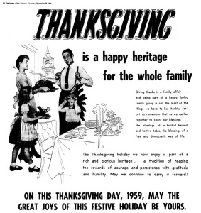 Thanksgiving was supposed to kick off a happy 1959 Holiday Season.