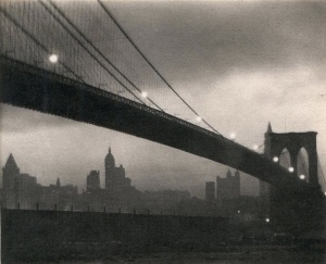 The Brooklyn Bridge photographed in 1912 by famous photographer Karl Struss, when Mae West was 19 years old. He later worked with her as cinematographer of Eery Day's A Holiday.