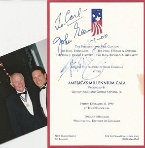 The chance to talk at length with astronaut John Glenn was the most personally memorable moment of the White House Millennium Party.