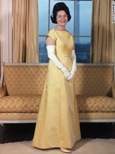 Lady Bird Johnson in her 1965 Inaugural Ball gown,