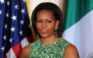 Michelle Obama during a state dinner she and the President hosted for the Irish Prime Minister.