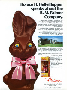 Palmer created "Horace H. Heffelflopper" for Easter 1984. 