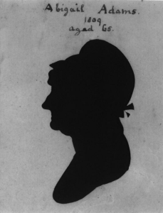 Silhouette of Abigail Adams.