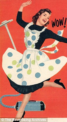 Vacuuming drudgery was a delight for the Mid-Century Housewife Mom because her compensation was shopping. So the ads told her.