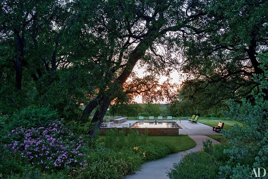 The W. Bush pool at their Prarie Chapel ranch in Crawford, Texas.