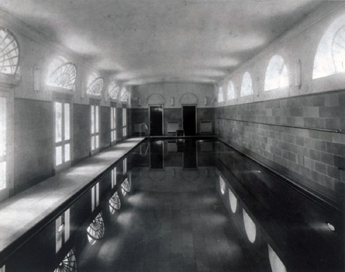 The indoor White House pool installed by President Franklin Roosevelt, built with the contribution of dimes sent in by children from around the country. He depended on it for movement his polio otherwise prevented him from enjoying.