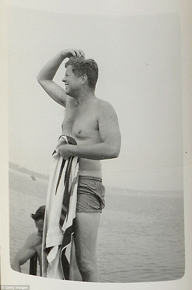 Another photograph of JFK in the sea.