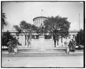 On the Ohio state capital building plaza, a McKinley statue was erected on the spot where he publicly performed his daily devotion tableaux to Ida.