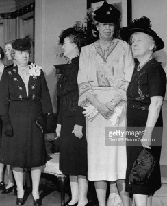 A year before the broadcast with Taylor, Mrs. Truman (far left) with Eleanor Roosevelt (second from right). 