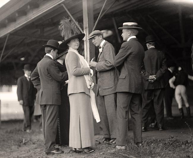 First Daughter Miss Helene Taft, at a nearby horse track. She had no security shadowing her.