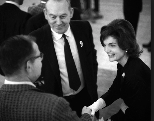 Jacqueline Kennedy campaigning in Eau Claire on February 26, 1960 (uwec.org)