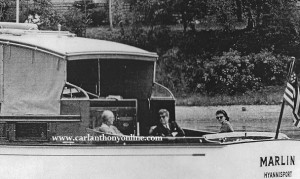 President Kennedy out for a cruise with his father Joe on October 21, 1963, just one month before his assassination.
