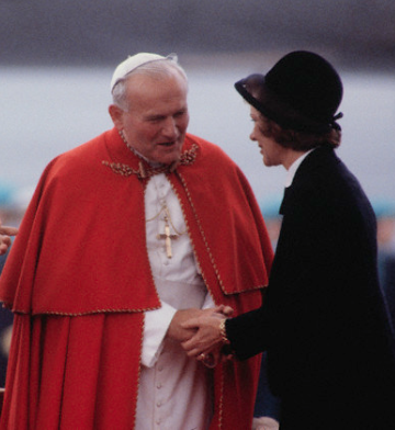 Rosalynn Carter was the only First Lady to welcome a Pope upon his arrival in the United States, 1979.