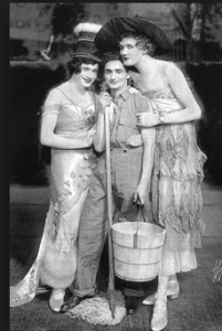 A World War I drag show, with Irving Berlin, center, joining in.