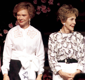 Mrs. Carter, Mrs. Reagan: different types of power.