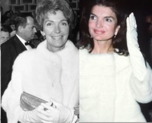 Jackie and Nancy in their winter white.