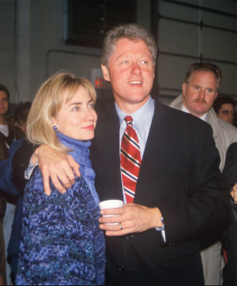 The Clintons during the 1992 primaries.