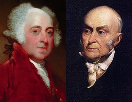 Sixth President John Quincy Adams and his father, second President John Adams.