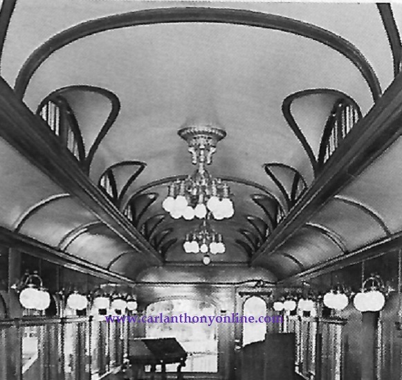 The interior of the Harding salon Pullman car which they took through Alaska.